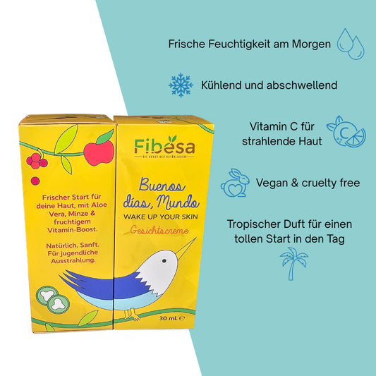 Tagescreme „Buenos Días Mundo“ - Feuchtigkeit, Frische & Glow (30 ml)